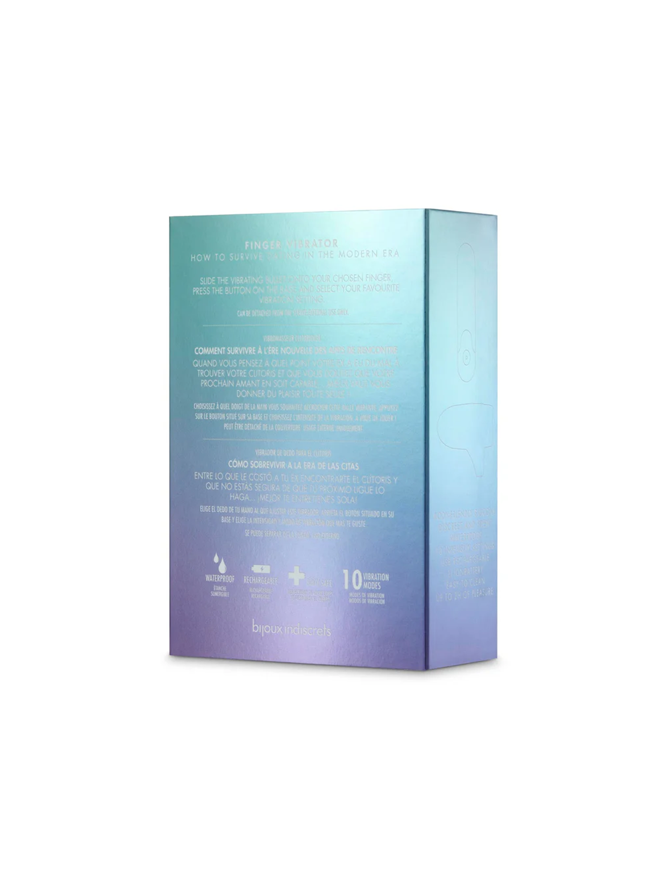 Vibrator degetar Better Than Your Ex,gri,  Bijoux Indiscrets